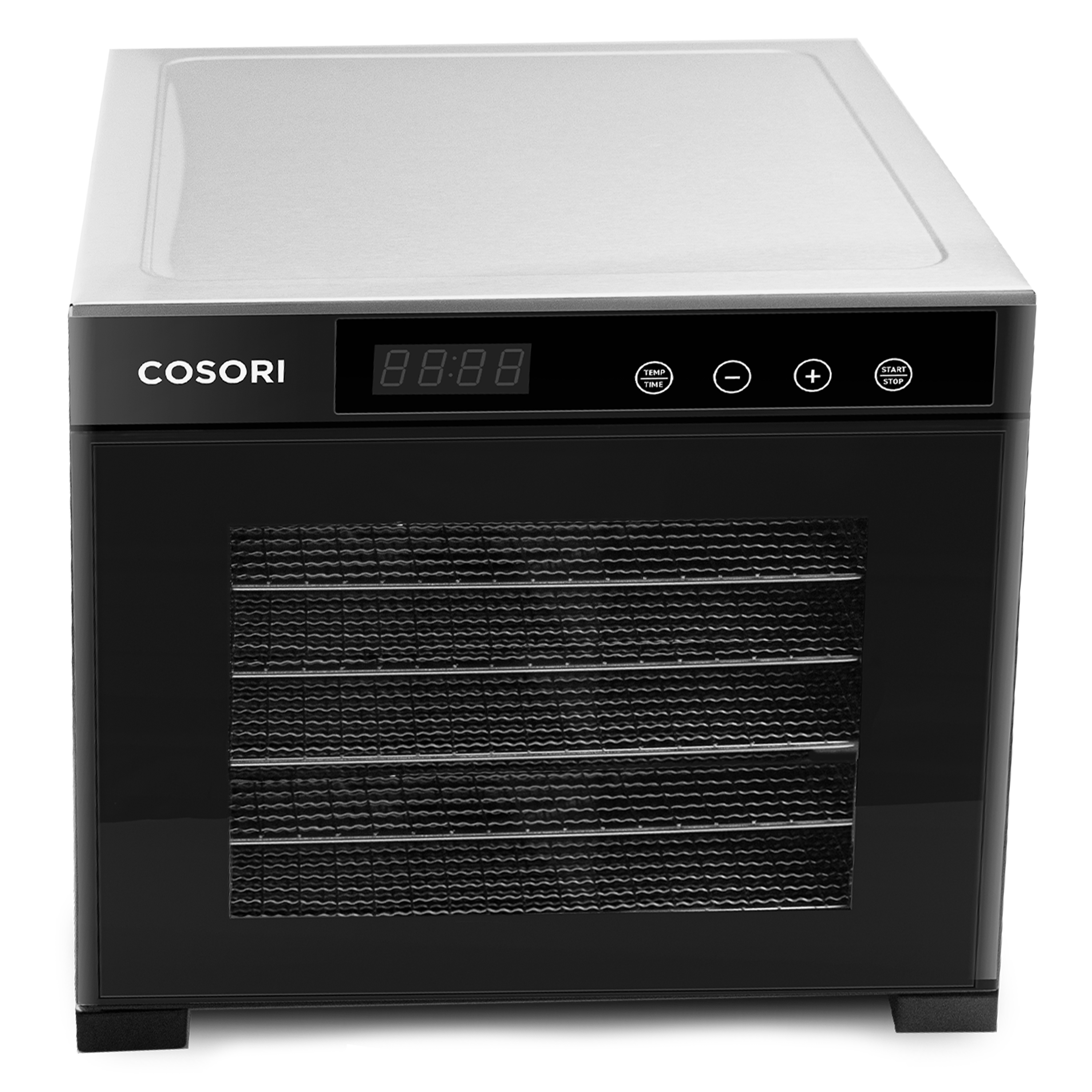 Front view of COSORI food dehydrator with glass door closed