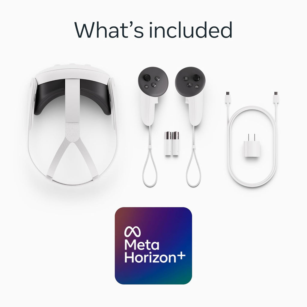 VR Headset — Thirty Percent Sharper Resolution — 2X Graphical Processing Power — Virtual Reality Without Wires — Access to 40+ Games with a 3-Month Trial of Meta Horizon+ Included