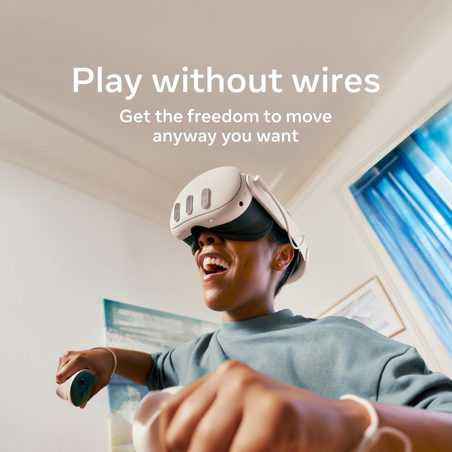 VR Headset — Thirty Percent Sharper Resolution — 2X Graphical Processing Power — Virtual Reality Without Wires — Access to 40+ Games with a 3-Month Trial of Meta Horizon+ Included