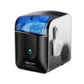 Euhomy Pearl L1 Pro nugget ice maker with ice scoop and illuminated water droplet icon.